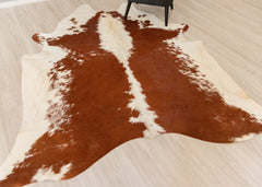Hereford Brown And White Cowhide Rug (Size: 240 x 210 CM) CHR1918