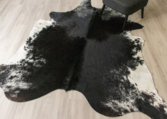 Salt Pepper Black & White Cowhide Rug (Size: 220 X 200 CM) CHR1823