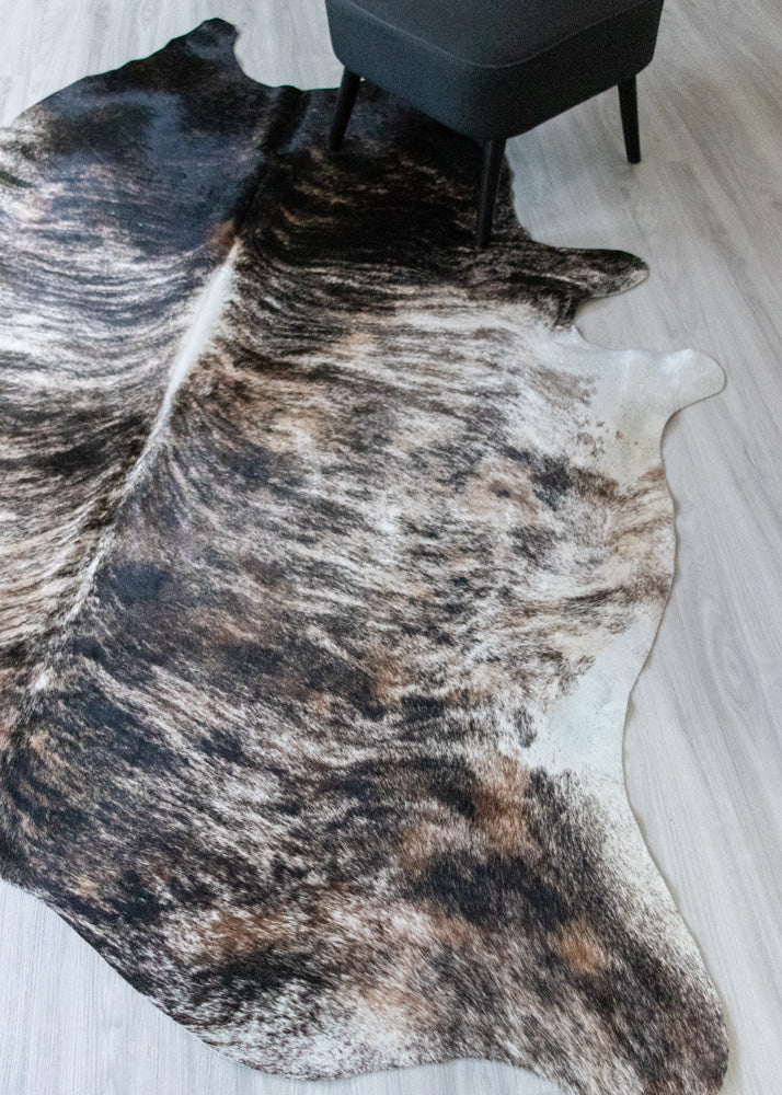 Dark Brindle Cowhide Rug (Size: 250 x 200 CM)