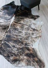 Dark Brindle Cowhide Rug (Size: 250 x 200 CM)