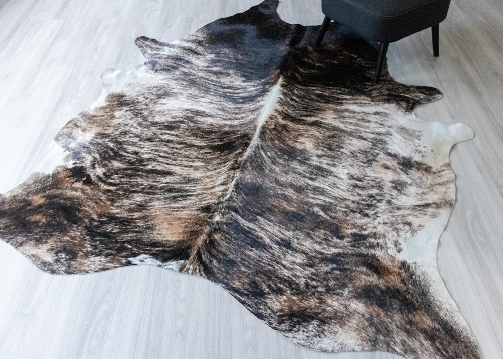 Dark Brindle Cowhide Rug (Size: 250 x 200 CM)