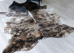 Dark Brindle Cowhide Rug (Size: 250 x 200 CM)