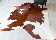 Brown And White Cowhide Rug (Size: 250 X 210 CM) CHR1923