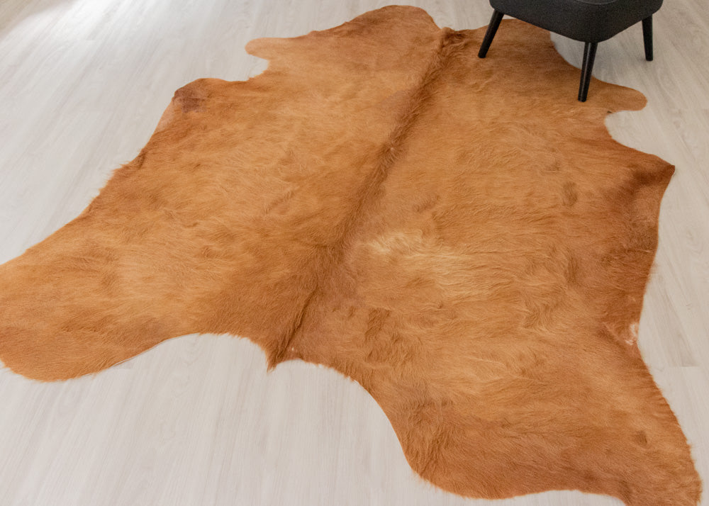 Natural Brown Cowhide Rug (Size: 240 X 200 CM) CHR1932