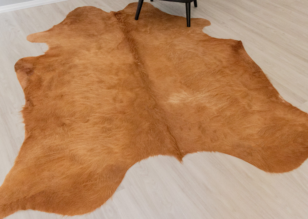Natural Brown Cowhide Rug (Size: 240 X 200 CM) CHR1932