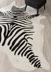 printed zebra cowhide rug in Australia