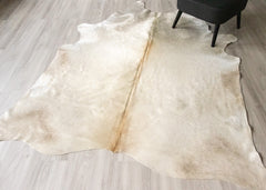 (Rare) Cream Off White Cowhide Rug (Size: 230 X 200 CM) CHR1838