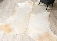 (Rare) Cream Off White Cowhide Rug (Size: 240 X 200 CM) CHR1822