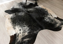Salt Pepper Black & White Cowhide Rug (Size: 230 X 200 CM) CHR1841